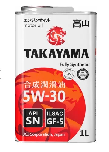 Масло моторное 5w30 TAKAYAMA GF-5 SN синтетическое 1л ж/б Фото 1