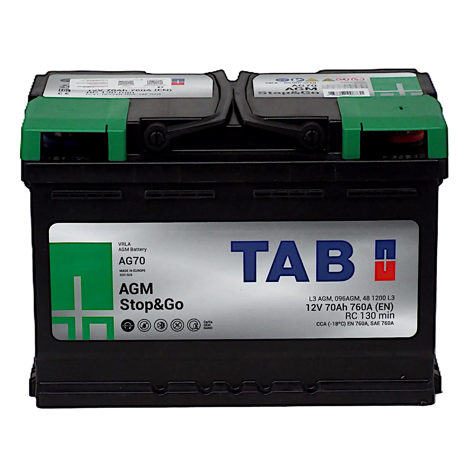 Аккумулятор TAB AGM 70 Ач о.п. Фото 1