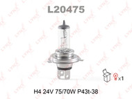Лампа галогенная H4 24V 75/70W P43T-38 HCV LYNXauto L20475