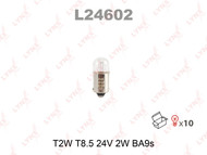 Лампа накаливания T2W 24V BA9S LYNXauto L24602