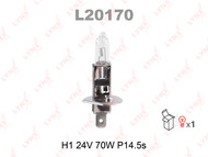 Лампа галогенная H1 24V 70W P14.5S LYNXauto L20170