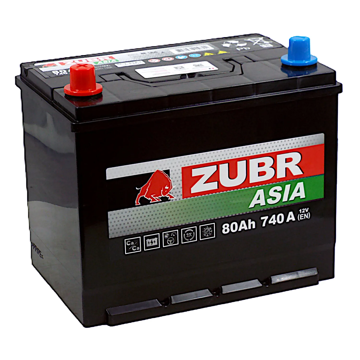 Аккумулятор ZUBR Premium ASIA 80 Ач п.п.
