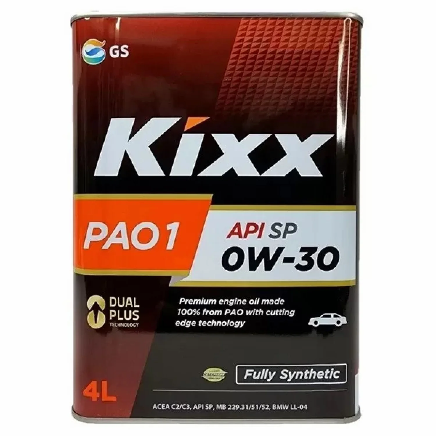Масло моторное KIXX PAO1 SP 0W-30, 4л Фото 1