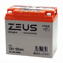 Аккумулятор ZEUS ZG-55-12DS GEL (12V55Ah) универсальный Фото 1