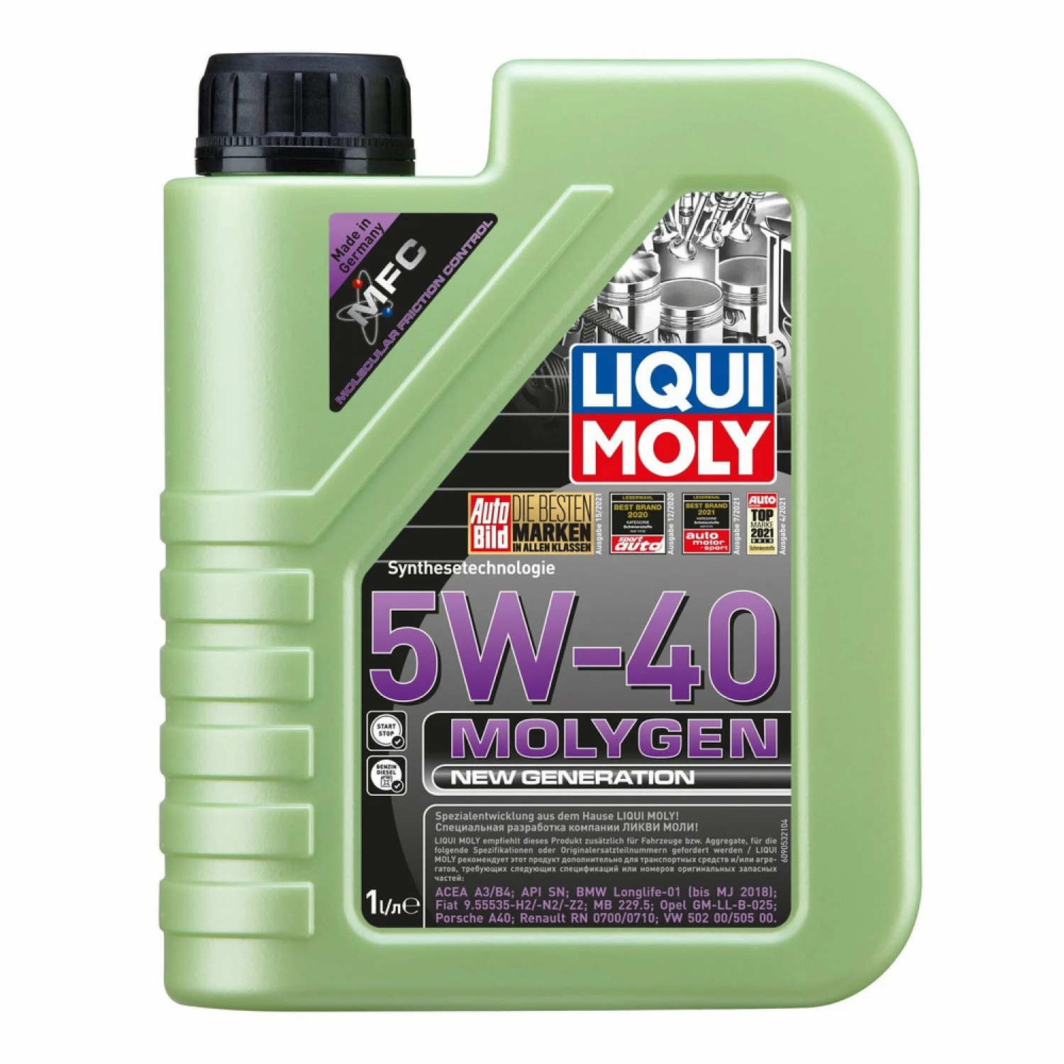 Масло моторное LIQUI MOLY Molygen New Generation 5W-40, 1л Фото 1