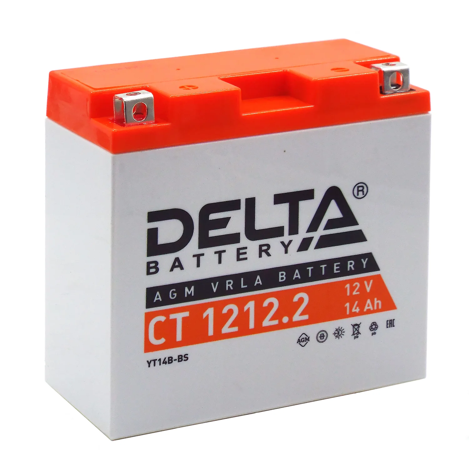 Аккумулятор DELTA СТ 1212.2 AGM 14 Ач п.п. (YT14B-BS)