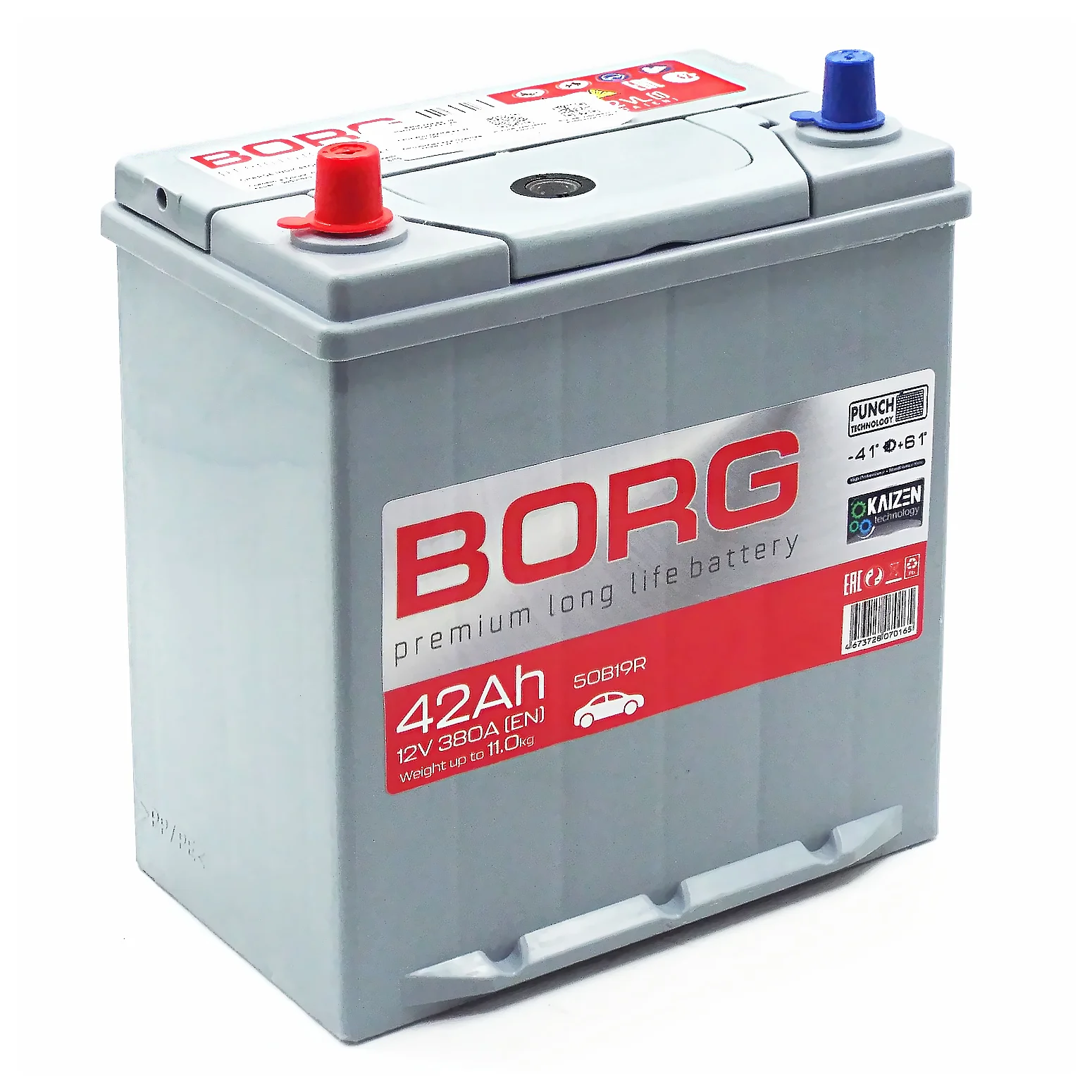 Аккумулятор BORG Premium Asia 50B19R 42 Ач п.п. РАСПРОДАЖА