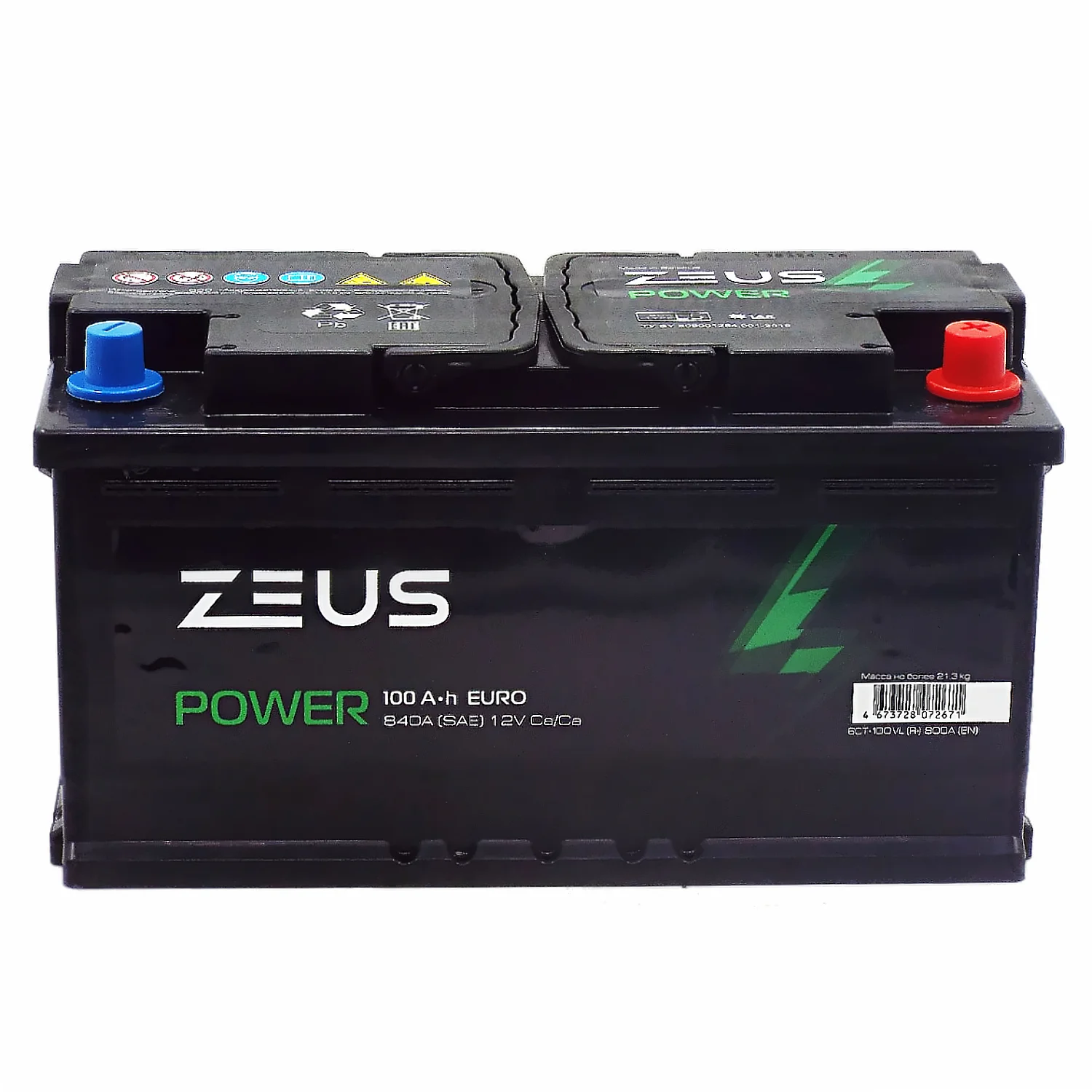 Аккумулятор ZEUS POWER 100 Ач о.п. Фото 1