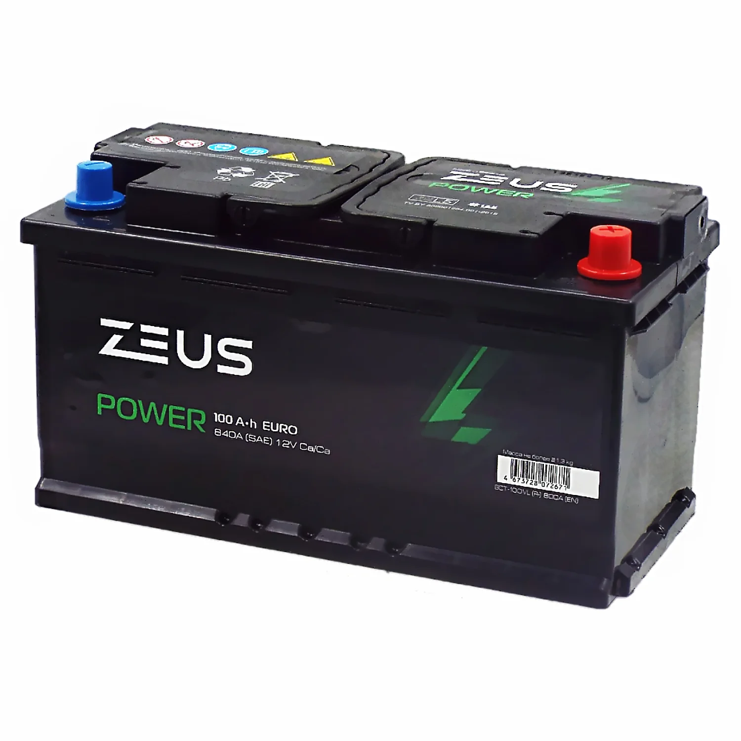 Аккумулятор ZEUS POWER 100 Ач о.п. Фото 1