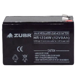 Аккумулятор ZUBR HR1234W (12V9Ah) универсальный Фото 1