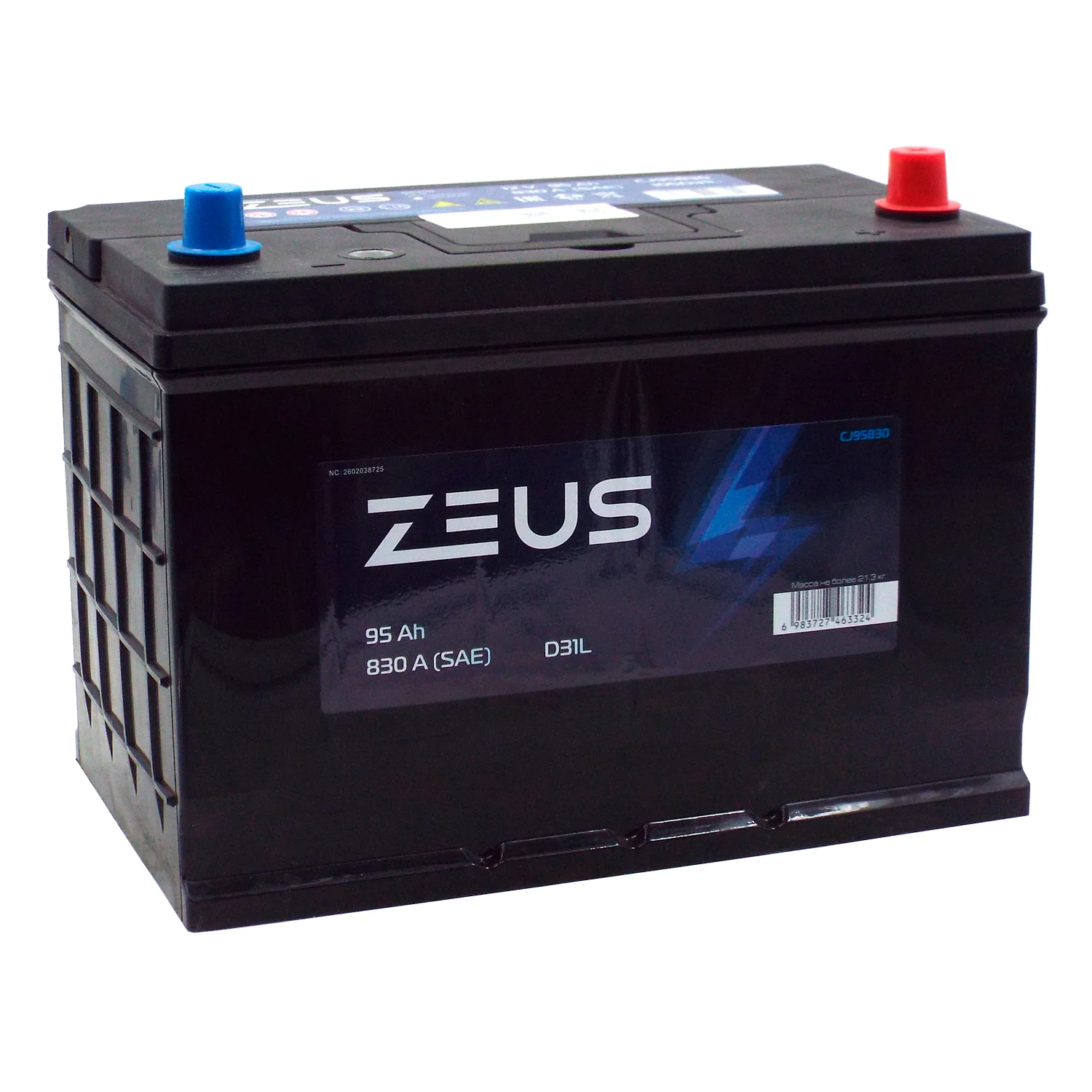 Аккумулятор ZEUS Asia 115D31L 95 Ач о.п.