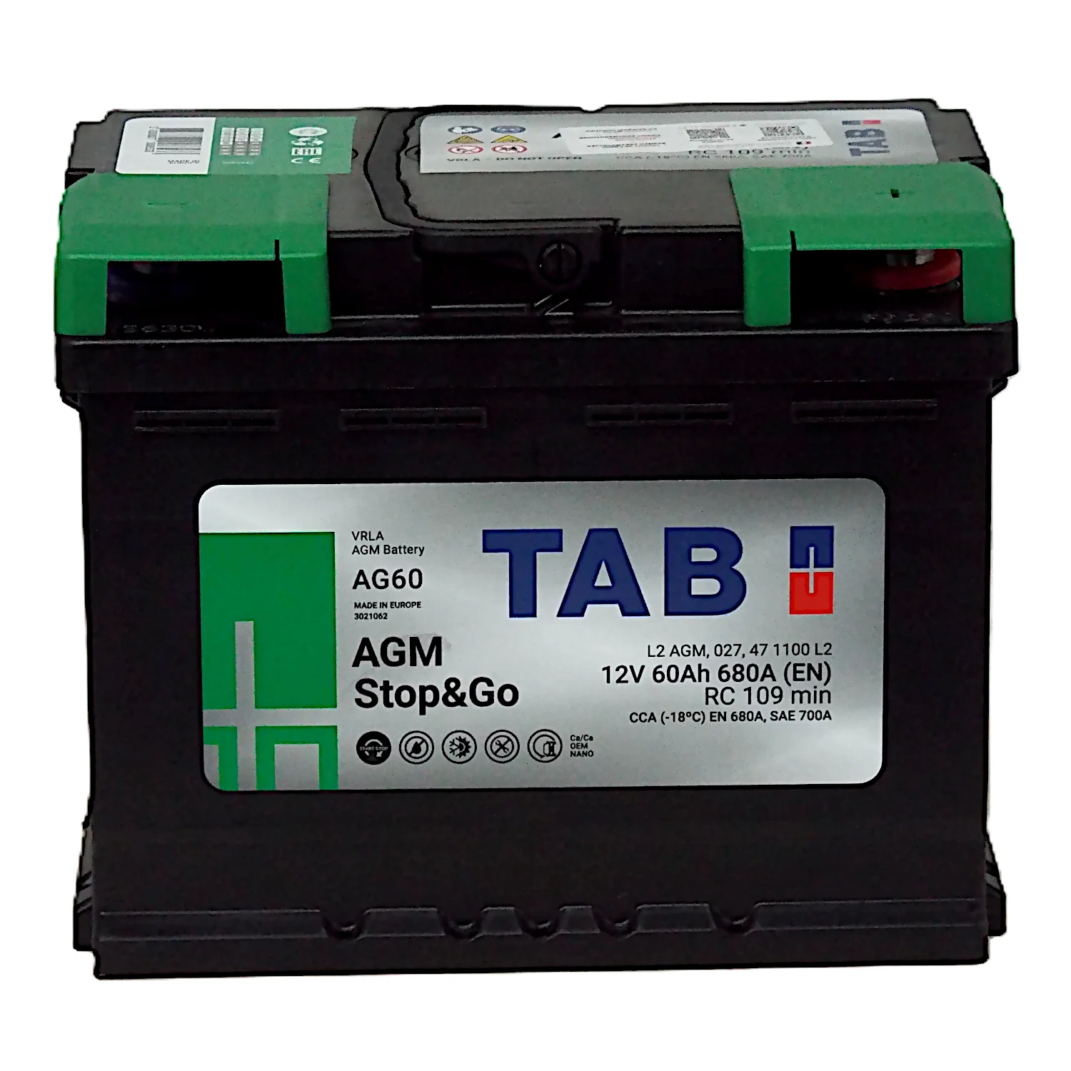 Аккумулятор TAB AGM 60 Ач о.п. Фото 1