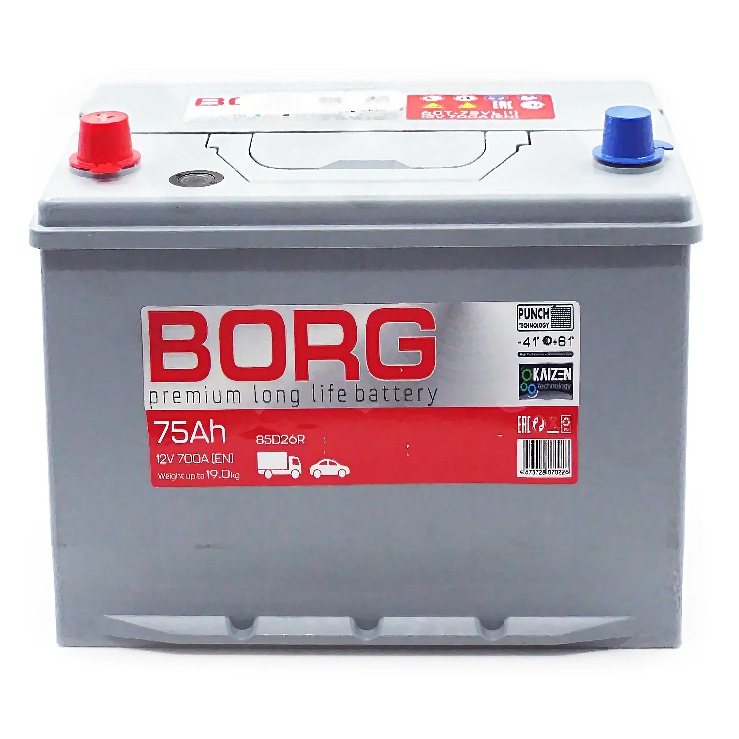 Аккумулятор BORG Premium Asia 85D26R 75 Ач п.п. Фото 1