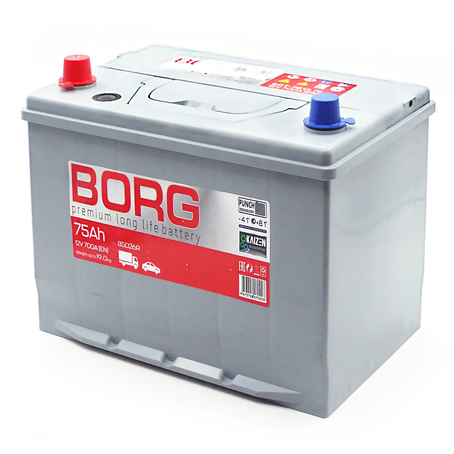 Аккумулятор BORG Premium Asia 85D26R 75 Ач п.п. Фото 1