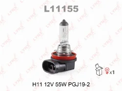 Лампа галогенная H11 12V 55W PGJ19-2 LYNXauto L11155 Фото 1