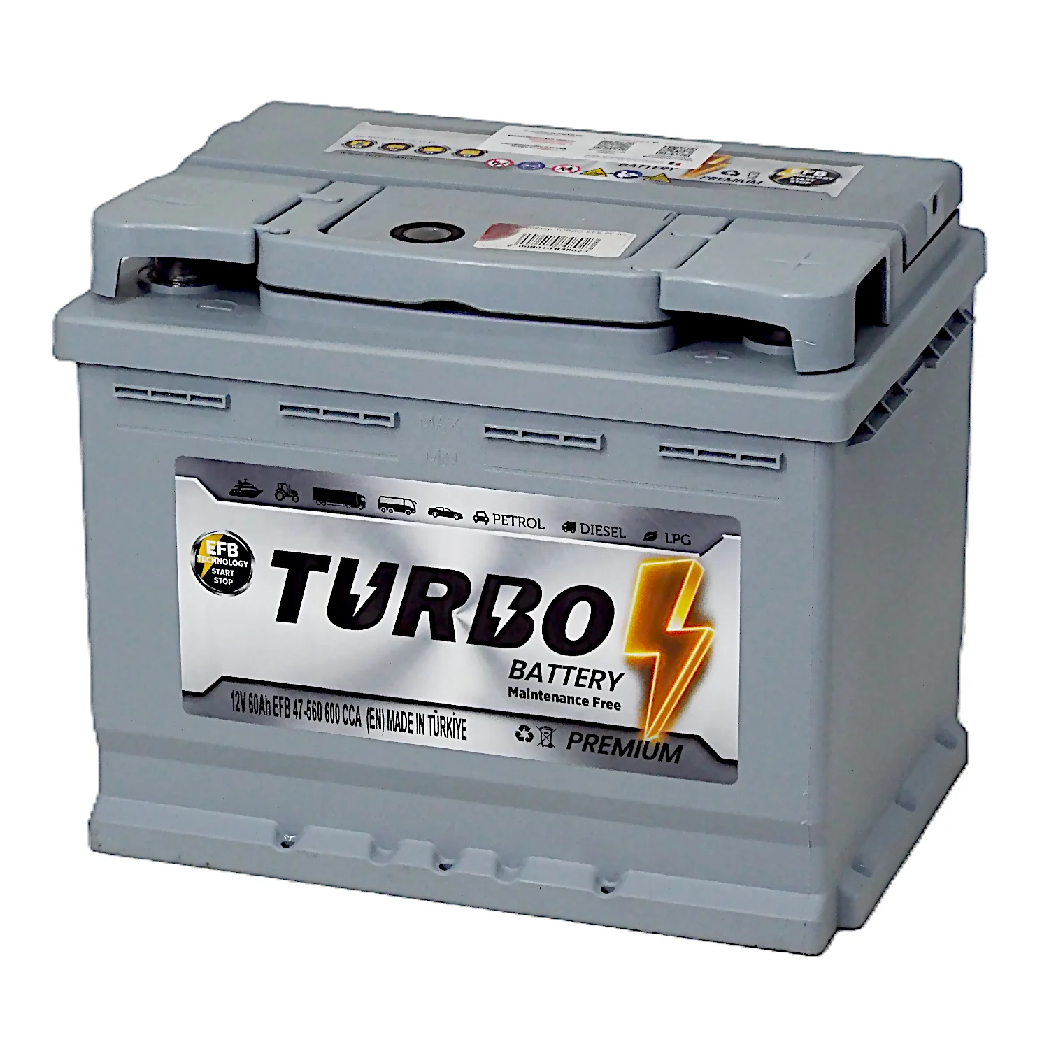 Аккумулятор TURBO EFB 60 Ач о.п. Фото 1