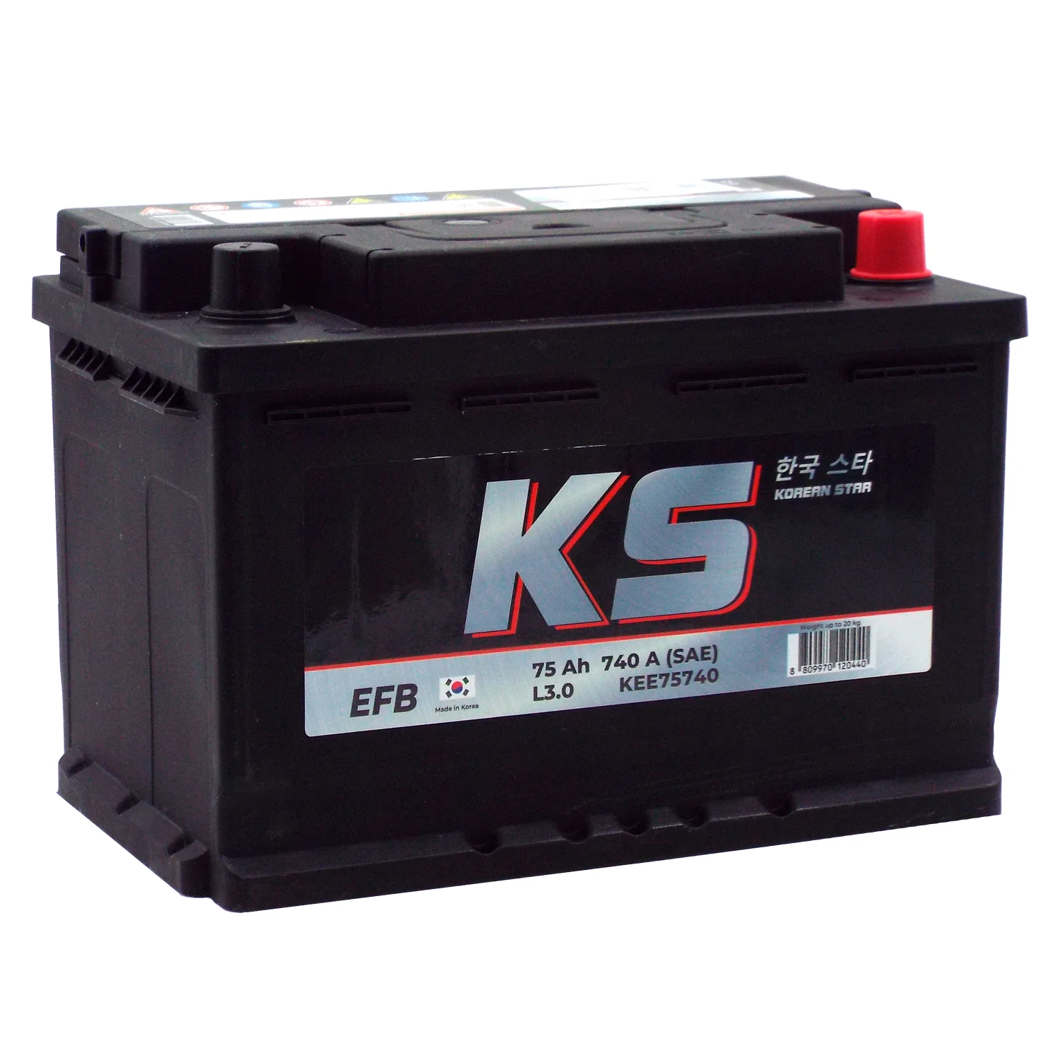Аккумулятор KS EFB 75 Ач о.п.